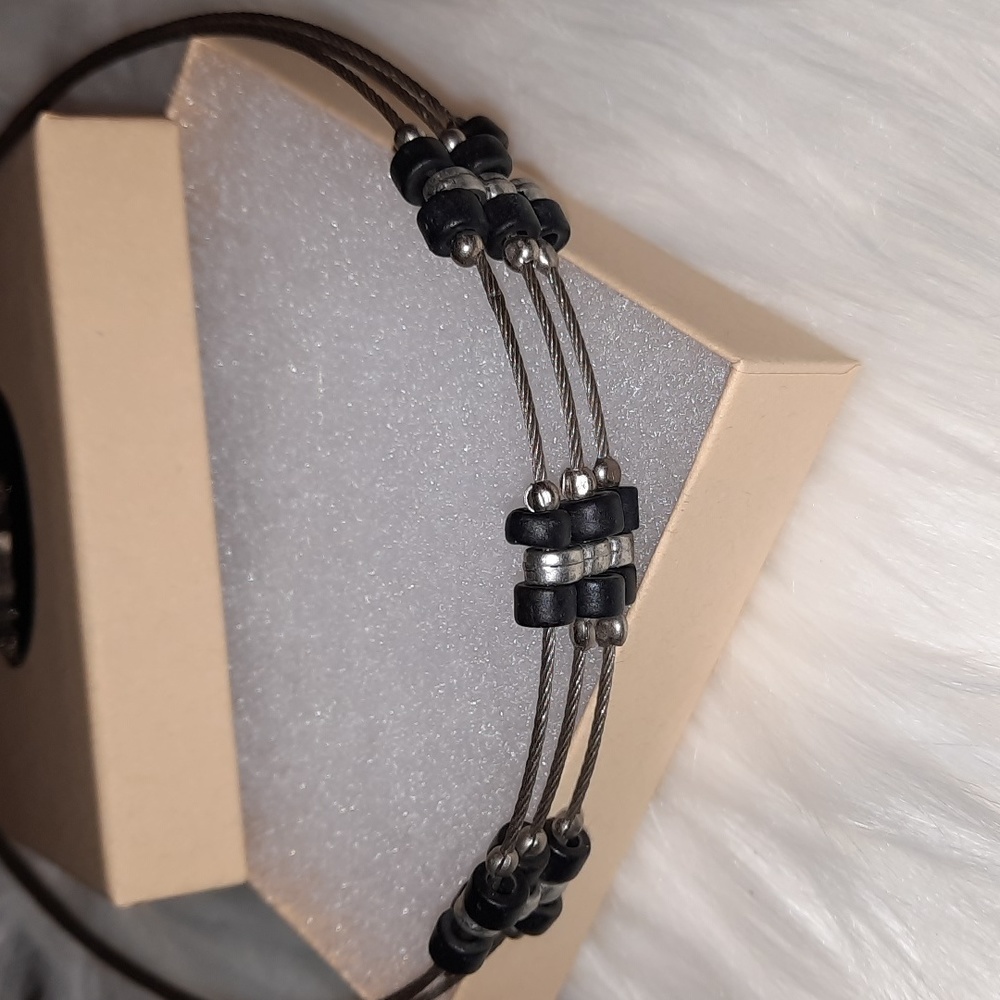 Industrial post punk wire steel and rubber necklace Goth Punk Fashion Choker